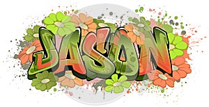 Graffiti styled Name Design - Jason