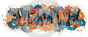 Graffiti styled Name Design - Jazmine photo