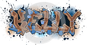 Graffiti styled Name Design - Kelly photo