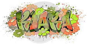 Graffiti styled Name Design - Kiara
