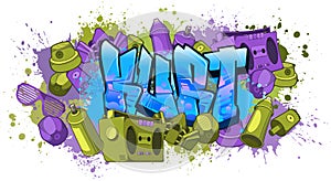 Graffiti styled Name Design - Kurt