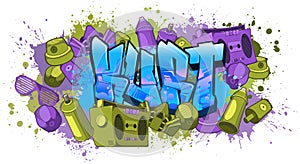 Graffiti styled Name Design - Kurt photo