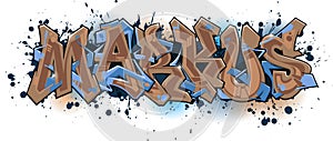 Graffiti styled Name Design - Markus