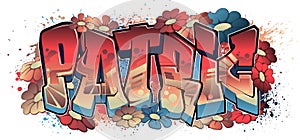 Graffiti styled Name Design - Patric