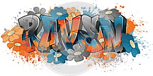 Graffiti styled Name Design - Raven photo
