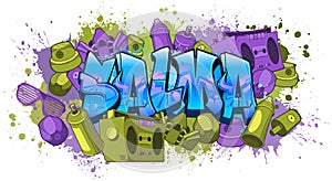 Graffiti styled Name Design - Salma