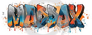 Graffiti Styled Urban Street Art Tagging Name Design - Maddox