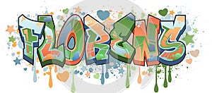 Graffiti Styled Vector Graphics Design - Florens