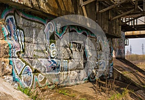 Graffiti under the railway bridge