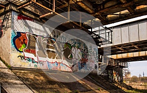 Graffiti under the railway bridge