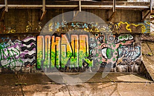 Graffiti under the railway bridge