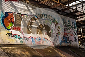 Graffiti under the railway bridge