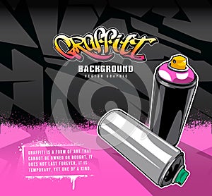 Graffiti Vector Background With Paint Spray Cans