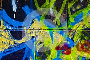 Graffiti wall as urban background