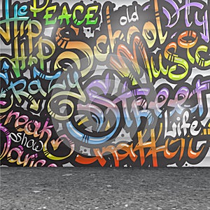 Graffiti wall background