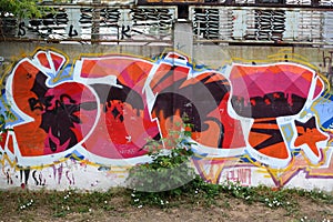 Graffiti wall background