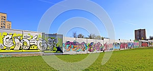 Graffiti on the wall of different content in Moscow