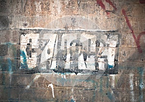 Graffiti on the wall inside an underpass tunnel