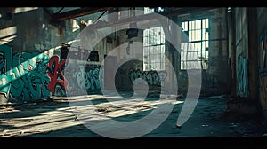 Graffiti Warehouse Exploration./n