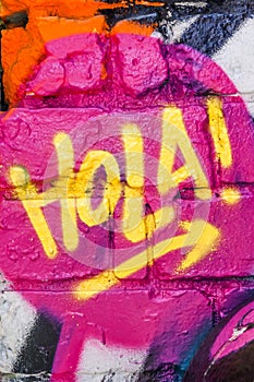 Graffiti word Hola photo