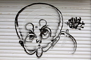 Graffiti works on the walls, Beijing