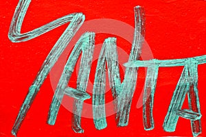 Graffitis on a red background