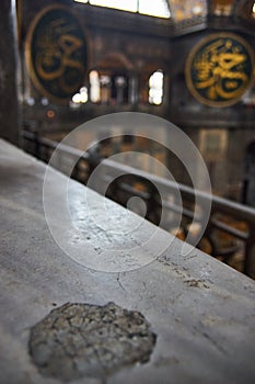 Graffito inside Hagia Sophia Mosque, inside Church of the Holy Wisdom