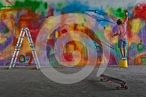 Graffitti artist photo
