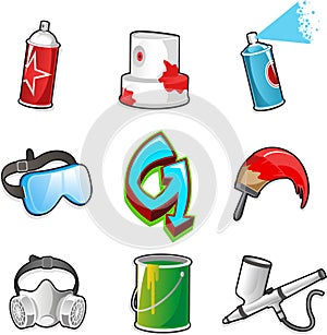 Graffitti icon set