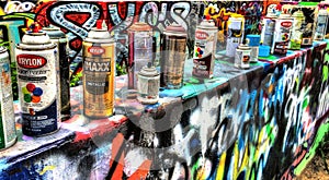 Graffitti Paint Cans