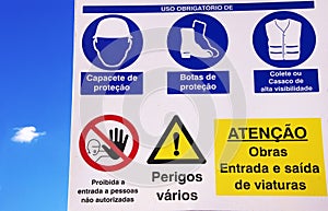 grafic in construction site safety photo