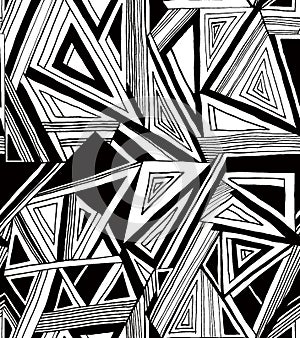 Grafic mochrome triangles photo