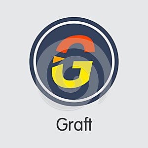 Graft Digital Currency - Vector Coin Symbol.