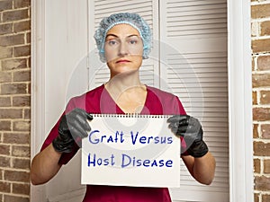 Graft Versus Host Disease inscription on the piece of paper