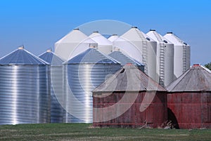 Grain Bins on the Prairie