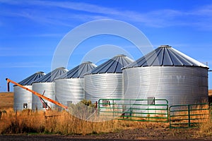 Grain Bins on the Prairie