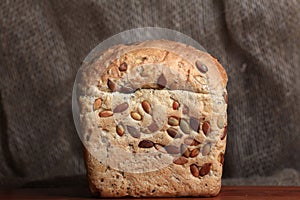 Grain bread burlap photo