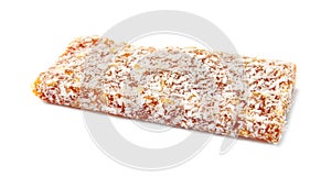 Grain cereal bar with desiccated coconut