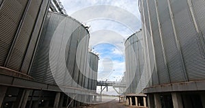 Grain dryer containers. A plant for processing and harvesting animal feed.