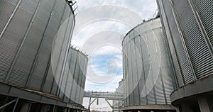 Grain dryer containers. A plant for processing and harvesting animal feed.