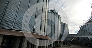 Grain dryer containers. A plant for processing and harvesting animal feed.