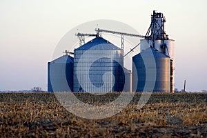 Grain elevator in the Midwest United States