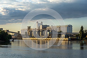 Grain elevator in the Rostov-on-Don seaport