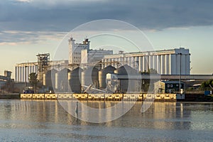 Grain elevator in the Rostov-on-Don seaport