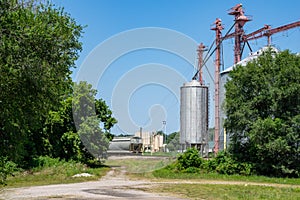 Grain Elevators in Farming Community