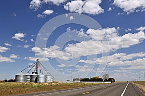 Grain Silos by the road near Colfax