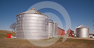 Grain Storage Bins Farm Food Silo Agricultural Property