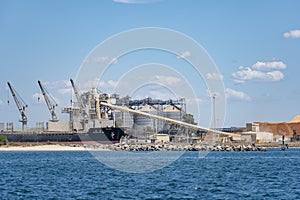 Grain storage facility at Bunbury port