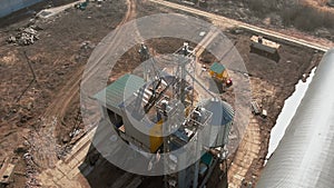 Grain storage hangars, aerial survey