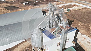 Grain storage hangars, aerial survey